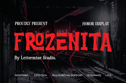 Frozenita - Display Font, a Handwritten Font by Lettermine