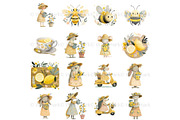 Floral Spring Animals Clipart, Goose, an Animal Illustration by Nicole Branger Art (Thumbnail 9 of 22)