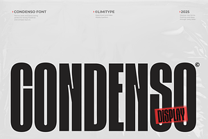 Condenso - Condensed Font, a Sans Serif Font by limitype