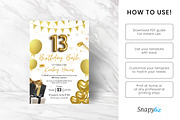 13th Birthday Invitation Canva PDF, an Invitation Template by Snapybiz (Thumbnail 9 of 10)