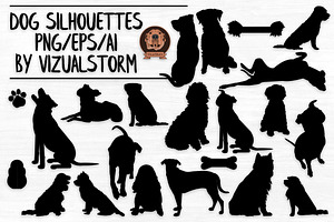 Vector Dog Silhouettes - AI/EPS/PNG