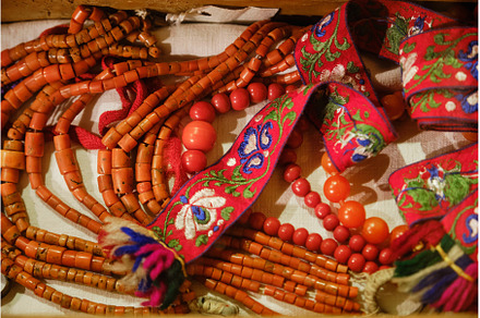 Ukrainian Folk Adornments: Coral