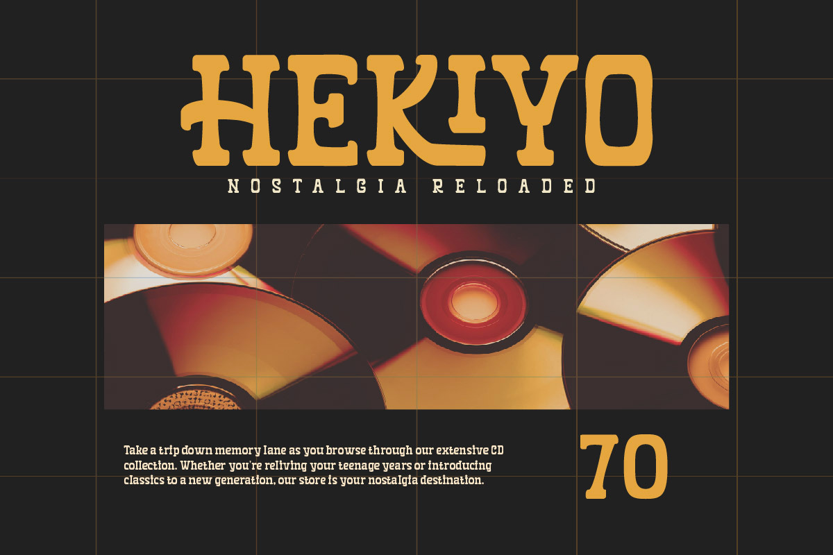 Zewkila - Retro Display Font, a Sans Serif Font by twinstd (Photo 7 of 10)