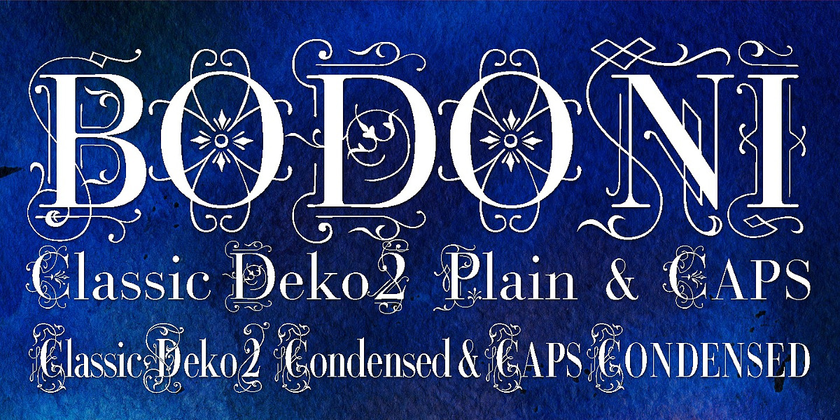 Bodoni Classic Deco Two, a Font by Wiescher-Design