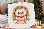 Valentine’s Day Hedgehog Clipart, a Seasonal Illustration by SVGArt (Thumbnail 5 of 5)