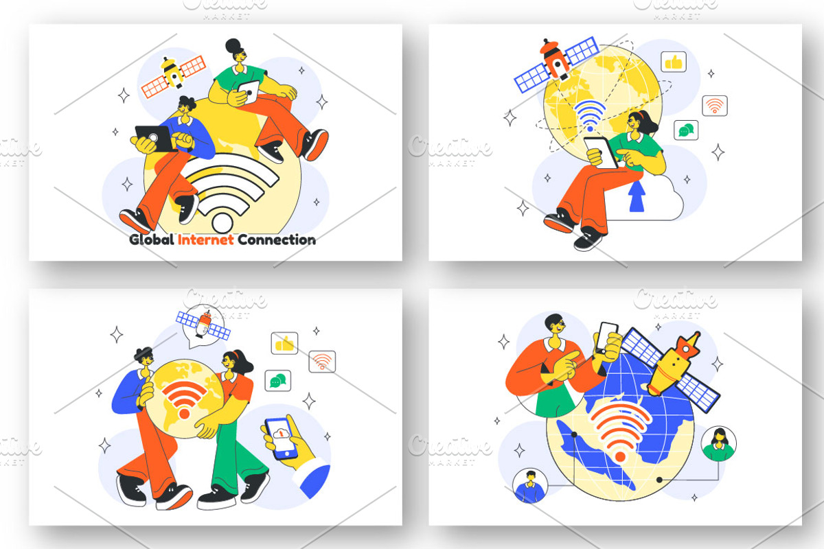 10 Global Internet Connection, a Technology Illustration by denayunebgt (Photo 2 of 4)
