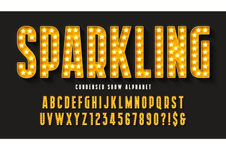 Retro cinema alphabet design, an Illustration by Revelstockart