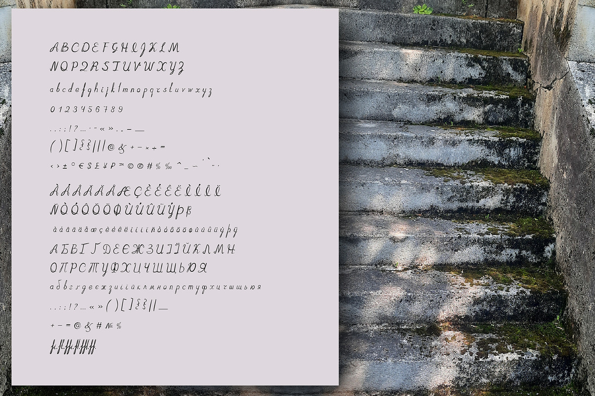 Moderna Script, a Script Font by Digital illustration shop (Photo 3 of 8)