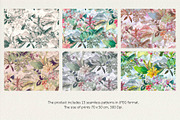 Tropical floral patterns set, a Pattern Graphic by emeraldthue (Thumbnail 7 of 28)