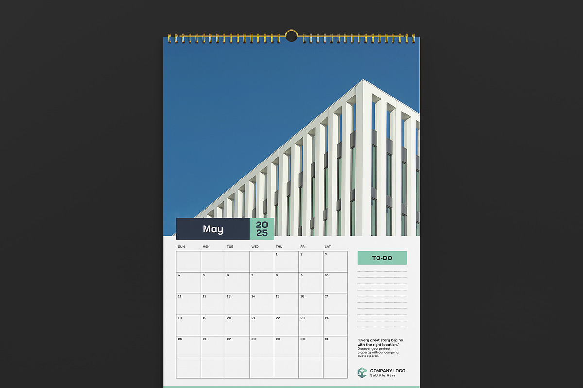 A3 Real Estate Calendar Template preview 6