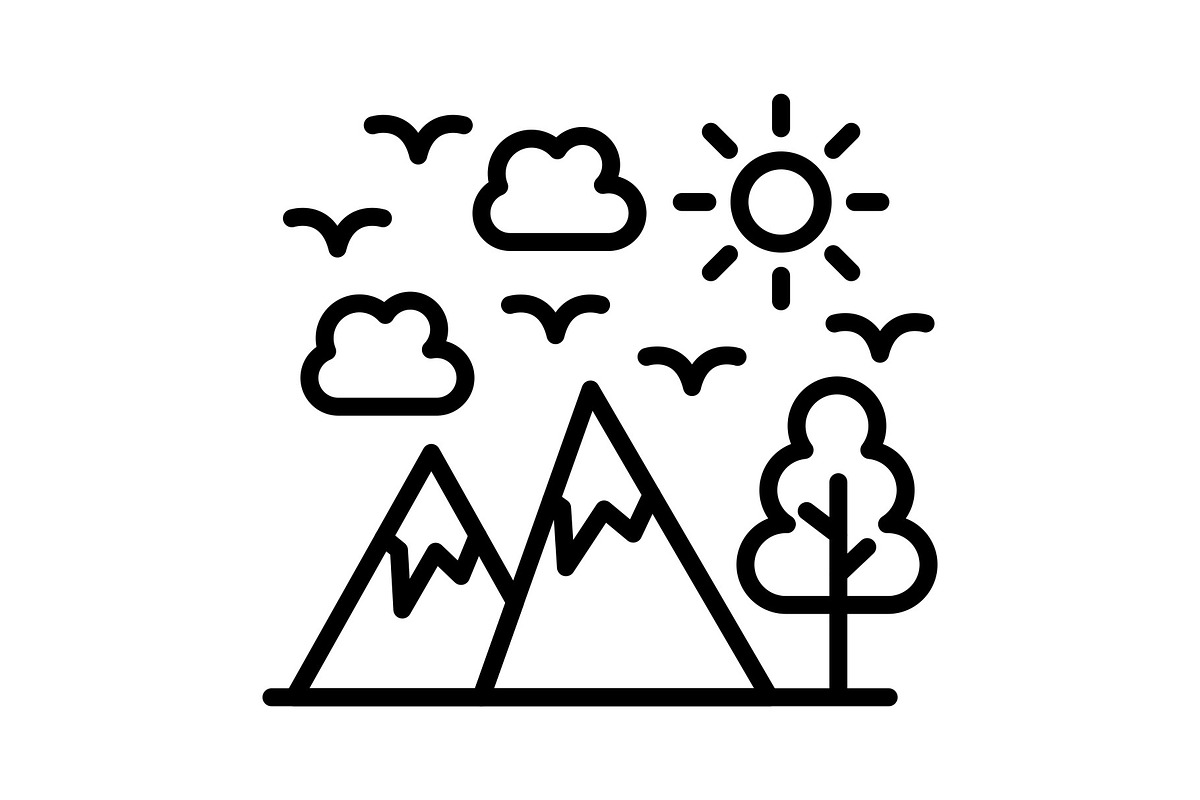 Sky Line Icon, an Icon by Pexelpy
