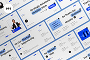 Blue Modern Pitch Deck Presentation, a Presentation Template by graphicook (Thumbnail 1 of 4)