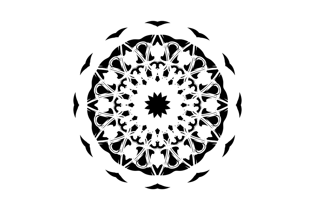 Ornamental Black White Mandala Pack, a Decorative Illustration by NJ Himel (Photo 31 of 103)