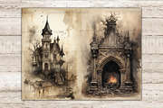Gothic City Junk Journal Pages, a Seasonal Illustration by GlamArtZhanna (Thumbnail 6 of 10)