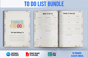 To Do List Bundle Canva Template, a Design Template by Book2bees (Thumbnail 1 of 4)