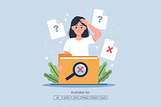 No Data Error Concept Illustration, a Technology Illustration by Partikusi Design (Thumbnail 1 of 3)