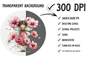 Whimsical Pink Fairy Clipart, a Seasonal Illustration by Craft Nest (Thumbnail 2 of 6)