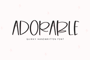 Adorable | Quirky Handwritten Font, a Font by KA Designs (Thumbnail 1 of 8)