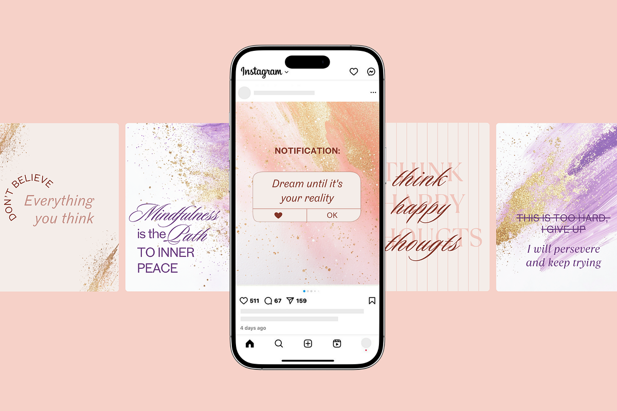 Self-love Quotes Instagram Templates, a Social Media Template by Ollyta May (Photo 5 of 10)