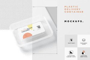 Plastic Rectangular Box Mockups