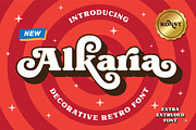 Alkaria - Vintage Retro Decorative, a Handwritten Font by Konstantine Studio (Thumbnail 1 of 13)