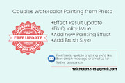 Couples Watercolor Painting, an Action Add-On by MRI STUDIO (Thumbnail 3 of 13)
