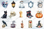 Watercolor Pretty Haunting Clipart, an Illustration by designcity5 (Thumbnail 3 of 5)