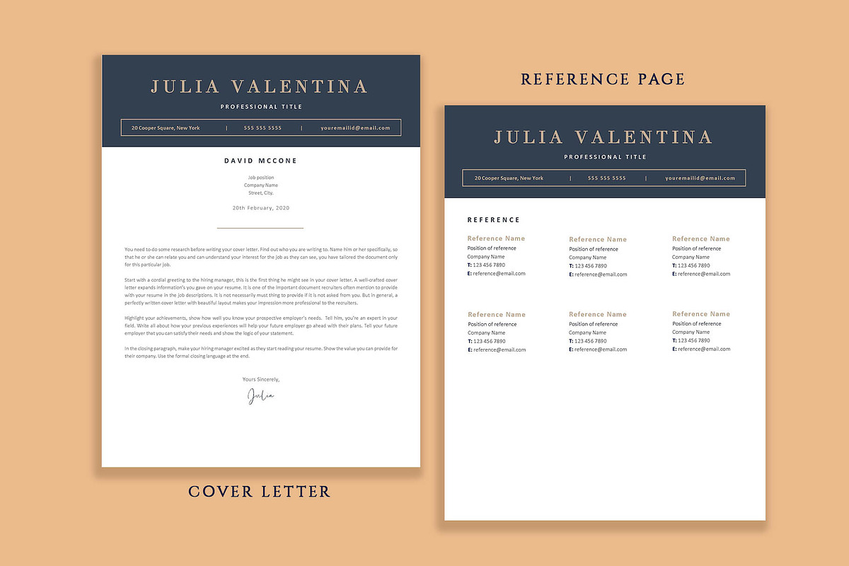 Clean Professional Resume Template, a Resume Template by VictoriousVita (Photo 5 of 8)
