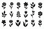 16 elegant black floral silhouettes, an Illustration by Amazin_art (Thumbnail 8 of 17)