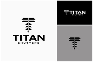 Letter T Shutter Blinds Window Logo, a Branding & Logo Template by Enola99d