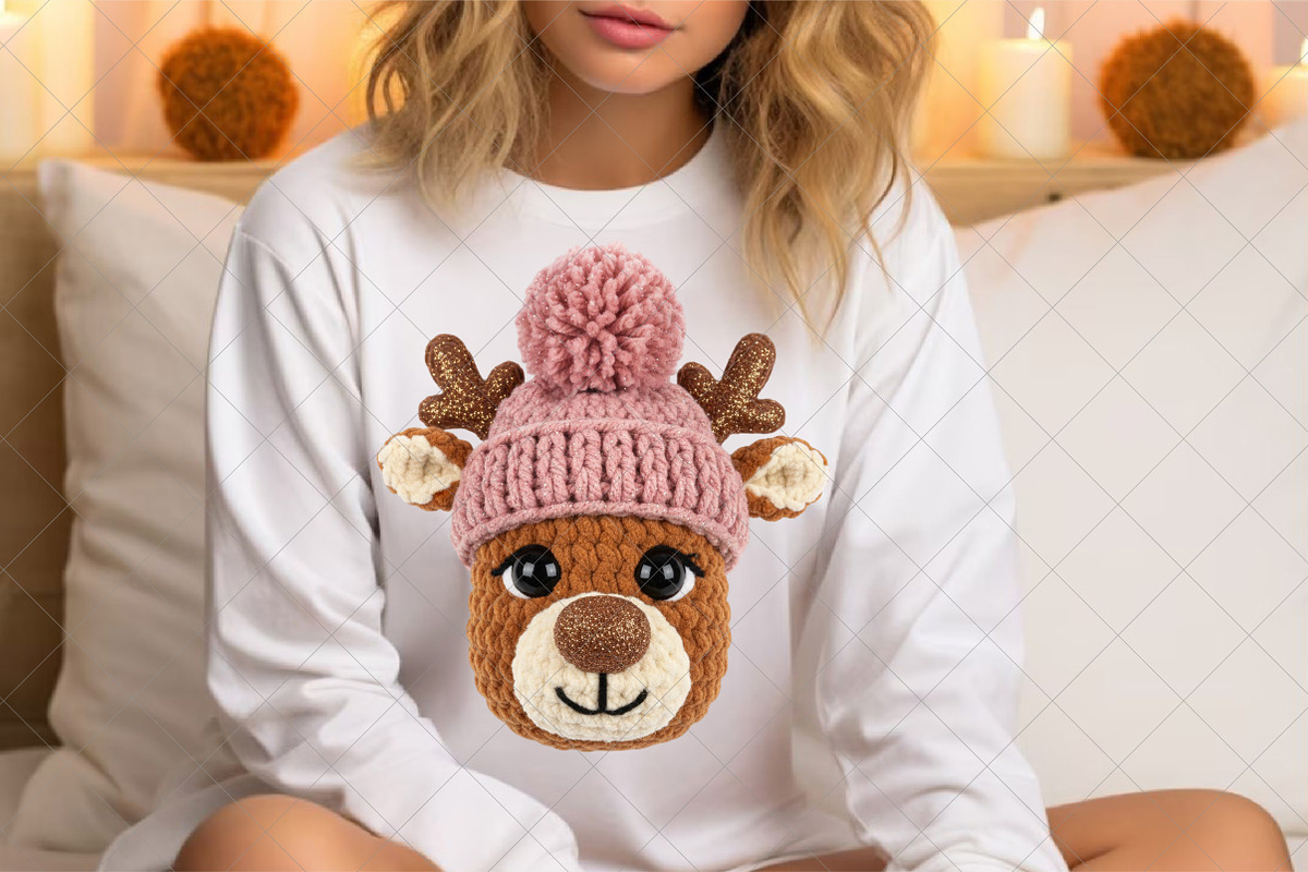 Crochet Faux Yarn Christmas Reindeer, an Illustration by SinaCreation (Photo 4 of 7)