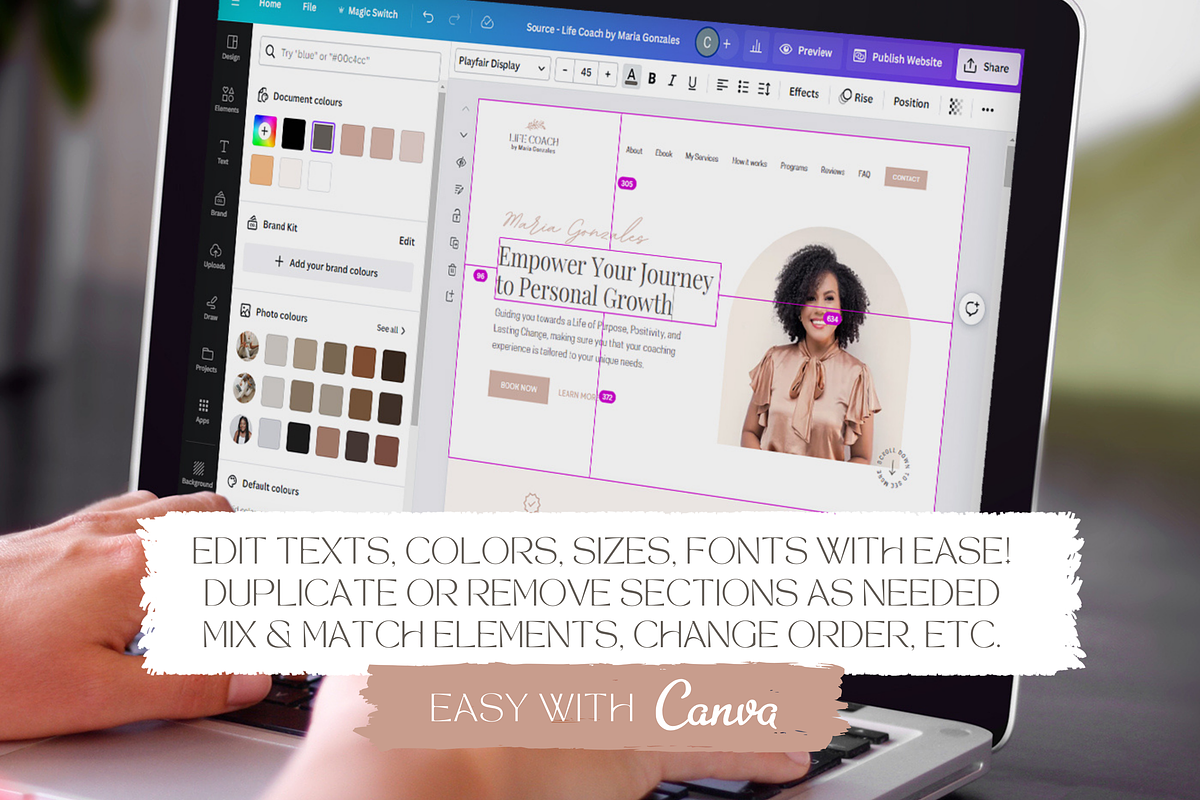 Coaching Website Template for Canva, a Landing Page Template by vectorocean (Photo 8 of 11)