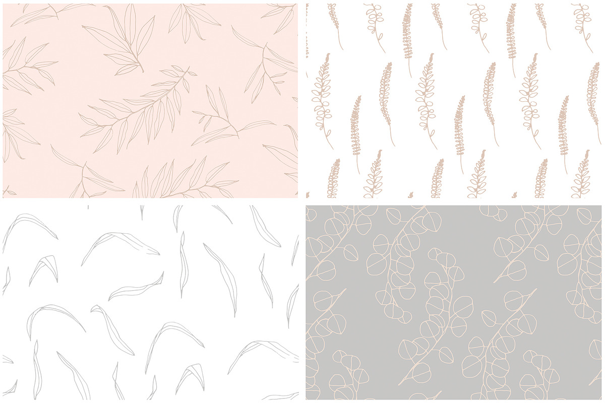 Romantic Leaves Collection, a Pattern Graphic by Youandigraphics (Photo 15 of 19)