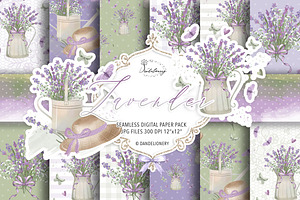 Lavender Garden Digital Paper Pack