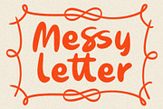 Messy Letter, a Handwritten Font by HRDR (Thumbnail 1 of 7)