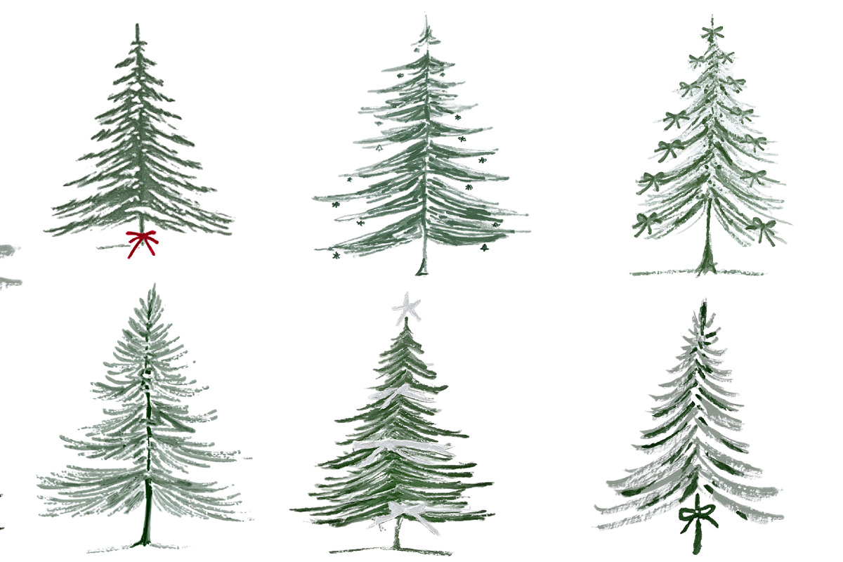 Christmas tree clipart, an Illustration by Designworld (Photo 2 of 4)