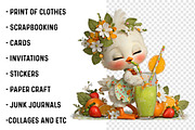 Summer Girls With Drinks Clipart, an Illustration by SinaCreation (Thumbnail 2 of 7)
