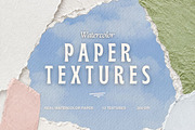 Watercolor Paper Textures, a Texture Graphic by Fins and Fiction (Thumbnail 1 of 8)