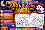 Boo & Blooms Halloween Coloring Book, a Seasonal Illustration by Design Zone (Thumbnail 2 of 5)