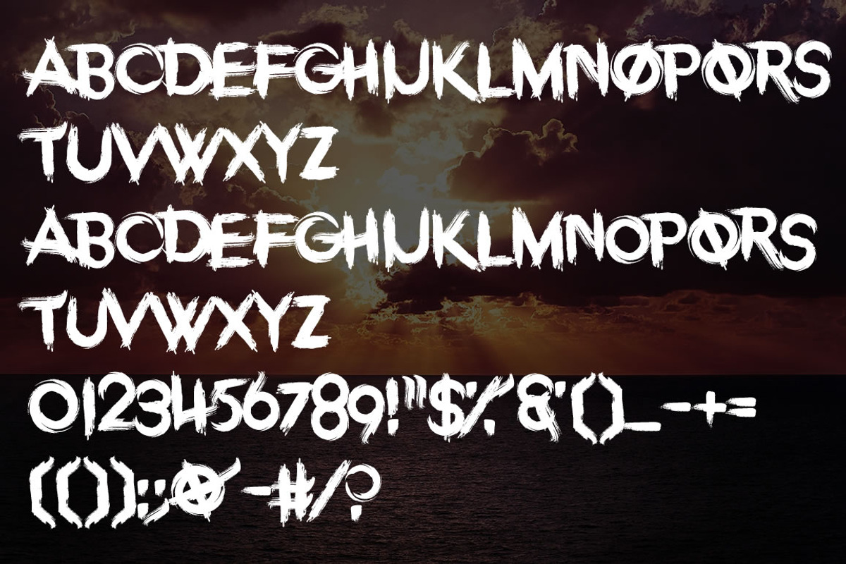 Overdose Sunrise Font preview 2