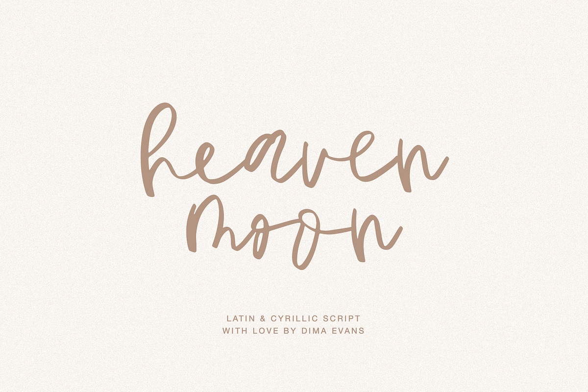 Heaven Moon Cyrillic font