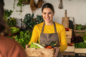 Farmer Delivering Fresh Organic Vegetable Box, a Food & Drink Photo by Davizro's Market