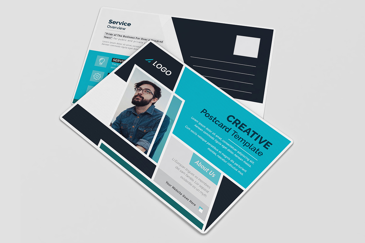 Post Card Template, a Card Template by ZAAS (Photo 2 of 5)
