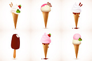 9 realistic vector ice-creams, an Object Graphic by Art of Sun (Thumbnail 2 of 2)