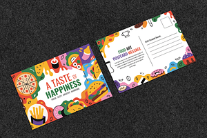 Modern Food Postcard Layout, a Card Template by MightyDesign