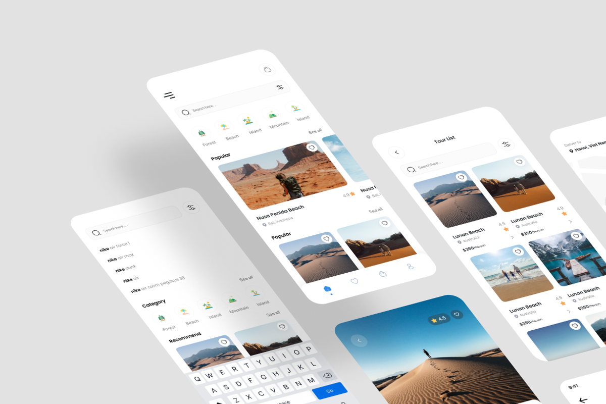 Nice Trip - Travel App UI Kit, an UI Kit Template by iDoodle Studio (Photo 3 of 4)