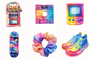 Retro Nostalgic 90s Clipart, an Illustration by OK Design (Thumbnail 4 of 5)