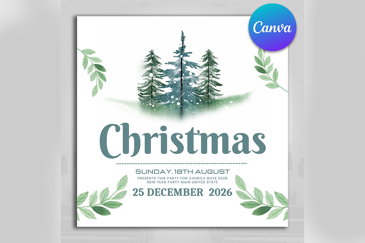 Christmas Card Invites, Canva PDF, a Social Media Template by Design Up (Photo 6 of 8)