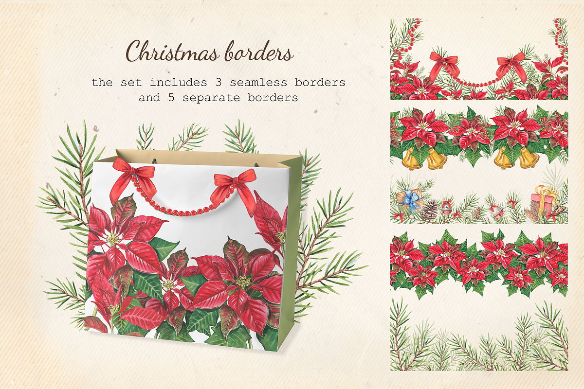 Christmas Treats & Decor watercolor, a Decorative Illustration by Nastya Che (Photo 7 of 11)