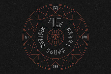 45 VINTAGE ROUND LOGOS